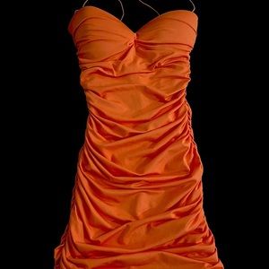 Oh Polly Coral Mini Dress